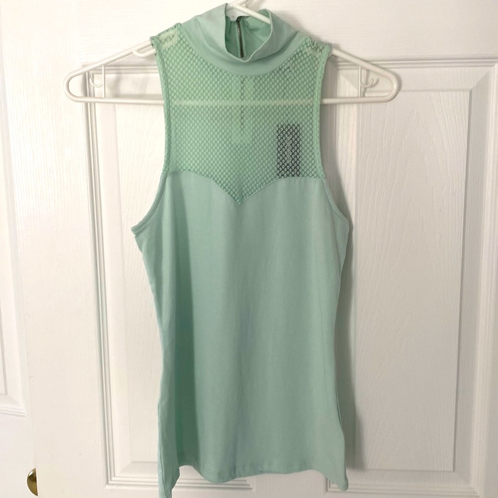 Express sleeveless mock neck